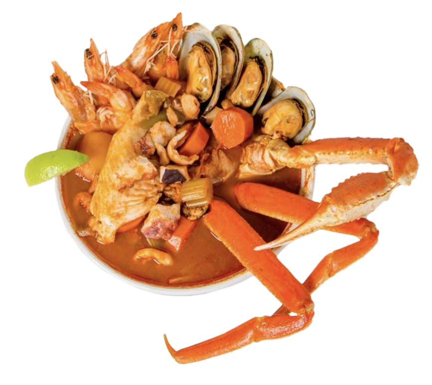 seafood soup with crab legs